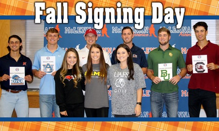 Nine McLennan student-athletes sign national Letters of Intent