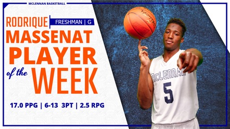 McLennan's Massenat named conference Player of the Week